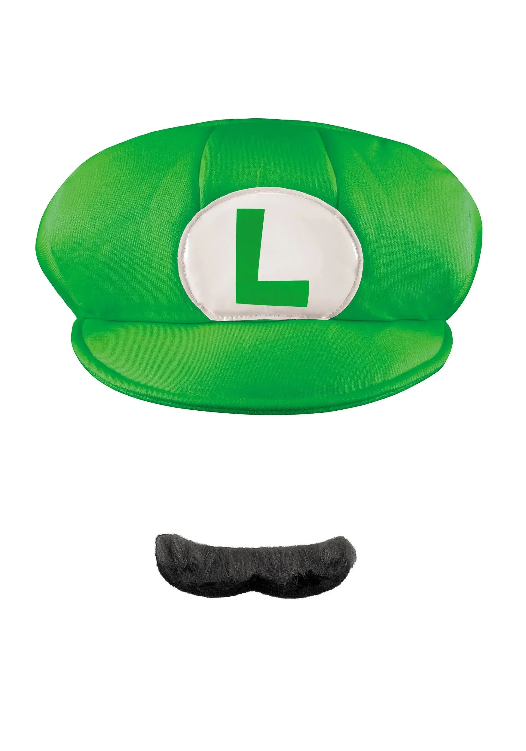 Luigi - Hat & Mustache -  Adult Accessory Kit.