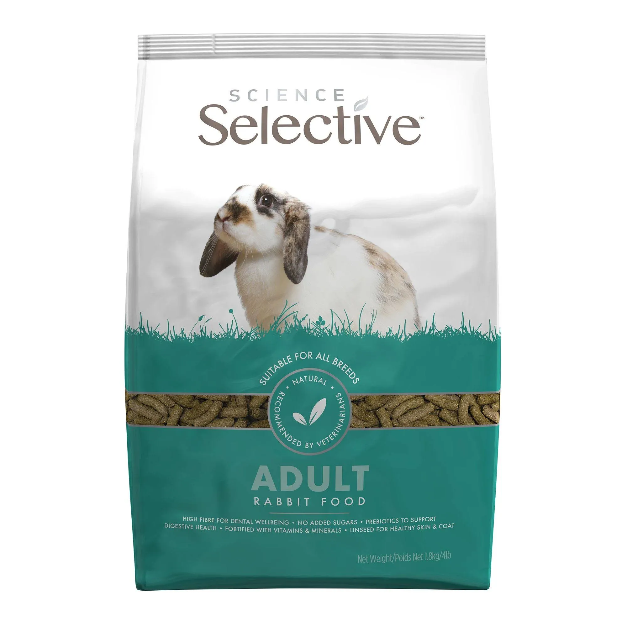 Supreme Science Selective Adult Rabbit Food,Vegetable, 4lbs