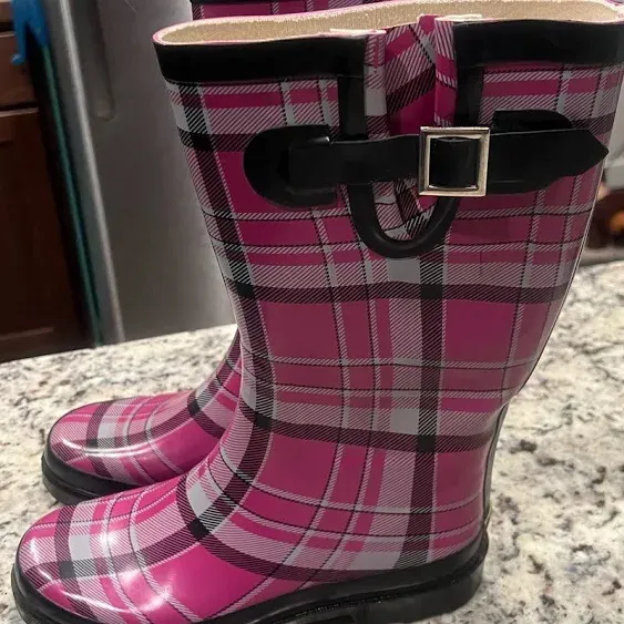 Western Chief Printed Tall Waterproof Rain Boot - Women | Color: Pink | Size: 7