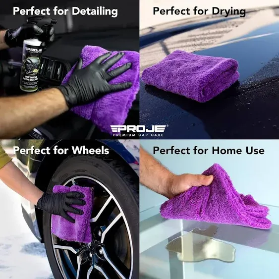 Purplepro - Microfiber Towel for Cars - Ultra Absorbent - Car Drying, Polishing,