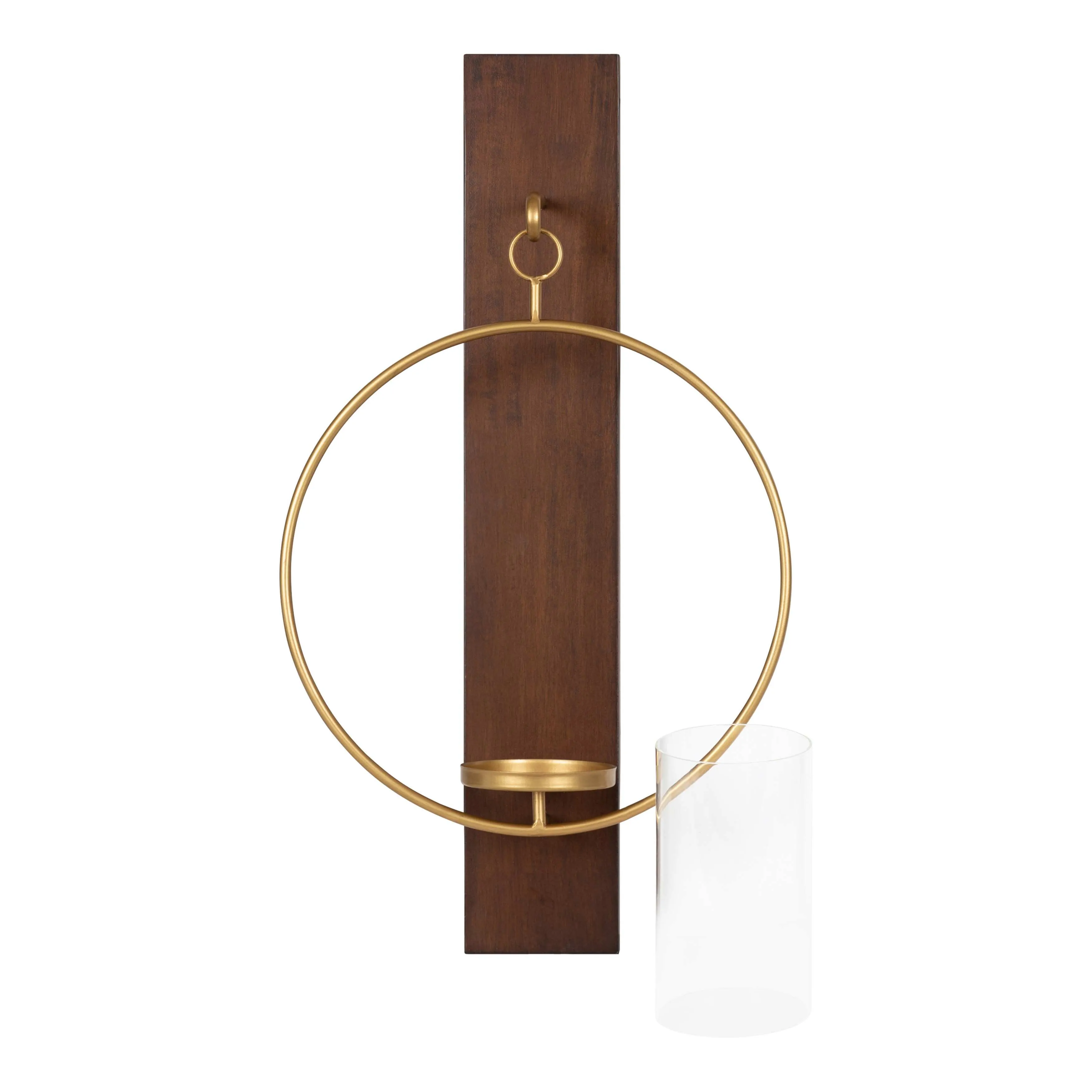 Kate and Laurel Maxfield Wood and Metal Wall Sconce - 13x24