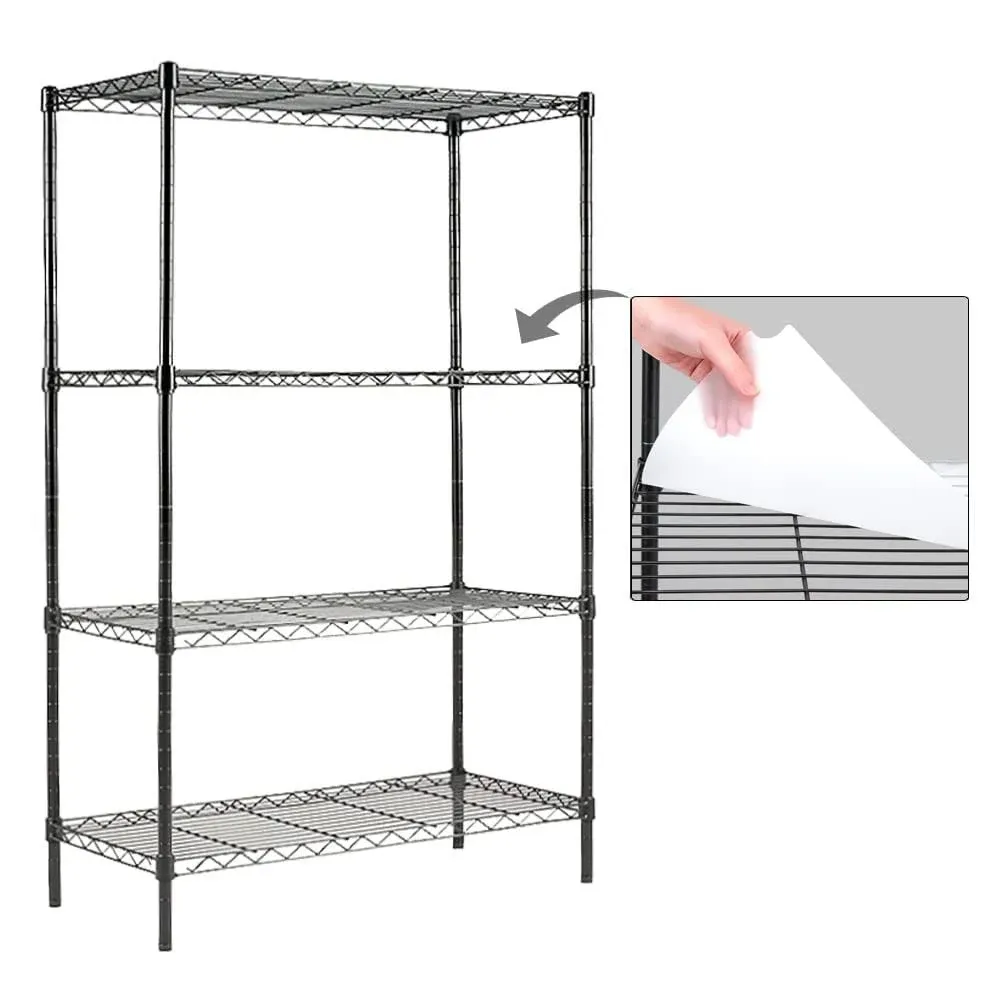 EFINE 5-Shelf Shelving Unit with Shelf Liners Set of 5, Adjustable, Metal Wire Shelves, 150lbs Loading Capacity Per Shelf, Shelving Units and Storage for Kitchen and Garage (30W x 14D x 60H) Black