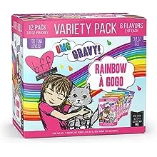 Weruva B.F.F. Omg - Best Feline Friend Oh My Gravy!, Variety Pack, Rainbow Road, Wet Cat Food By, 2.8Oz Cans (Pack Of 12)