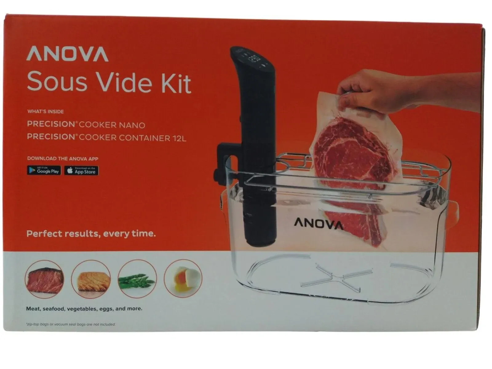 Anova Nano Precision Cooker and Container Sous Vide Starter Bundle - Black