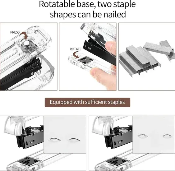 Office Supplies Set Desk Accessory Kit, Acrylic Stapler Set Staple