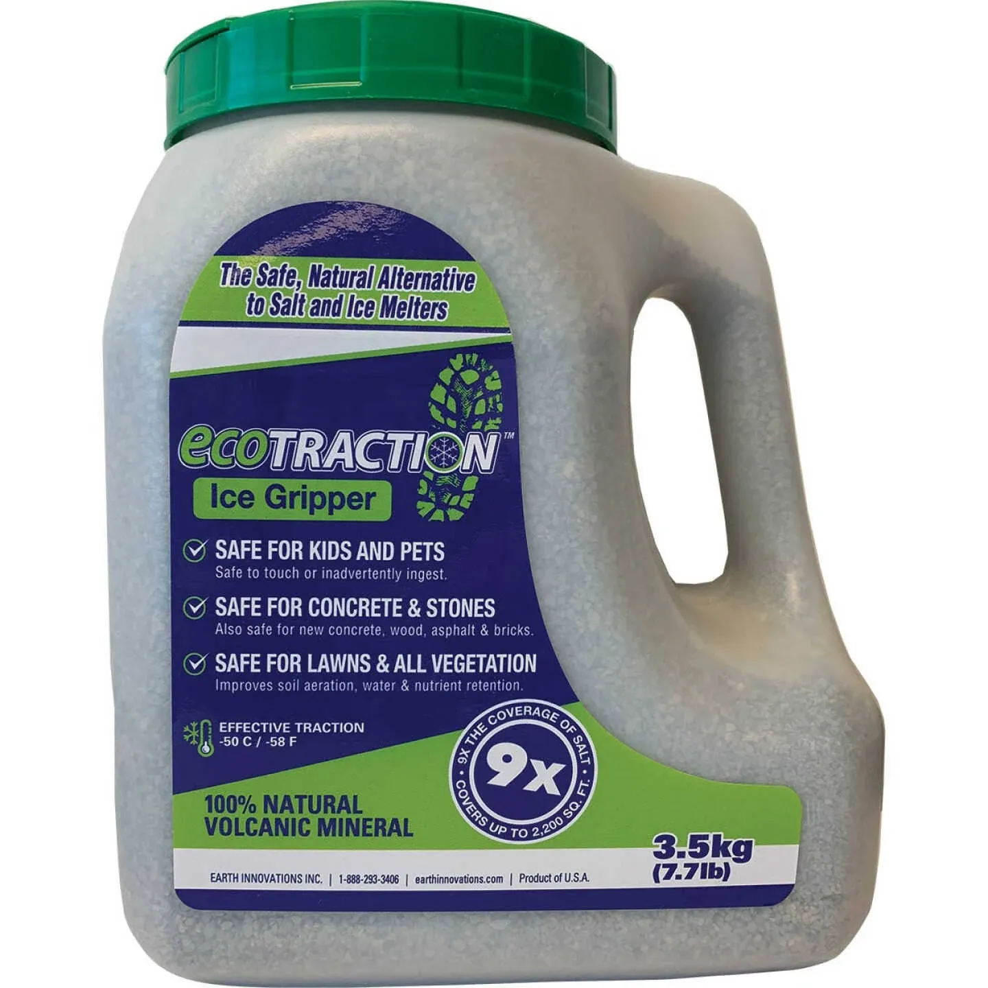 Ecotraction Et3rg Winter Traction Mineral,Jug,7.<wbr/>7 Lb.