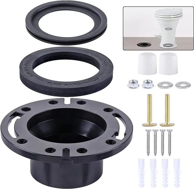 RV Toilet Seal and 3 Inch Socket RV Toilet Flange Kit, Designed for RV 300/310/3