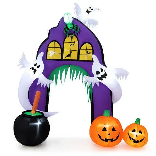 Costway 9 Feet Tall Halloween Inflatable Castle Archway