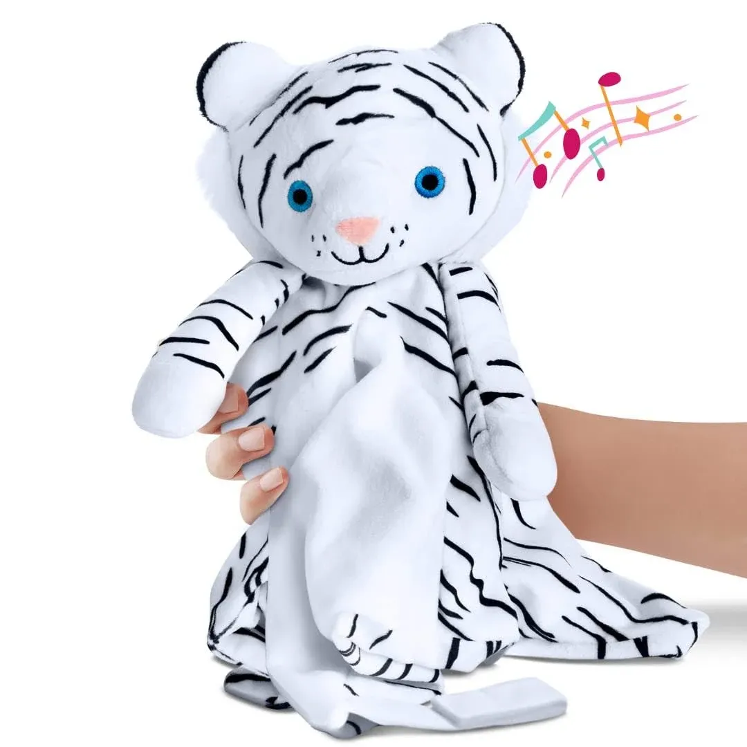 Baby Soother Lovey – White Noise and Lullaby – Infant Sleep Aid – Helps Calm Child at Nap Time Routine – Awesome Baby Gift – Portable Plush Toddler Snuggle Toy – Baby Blanket – Newborn Essential