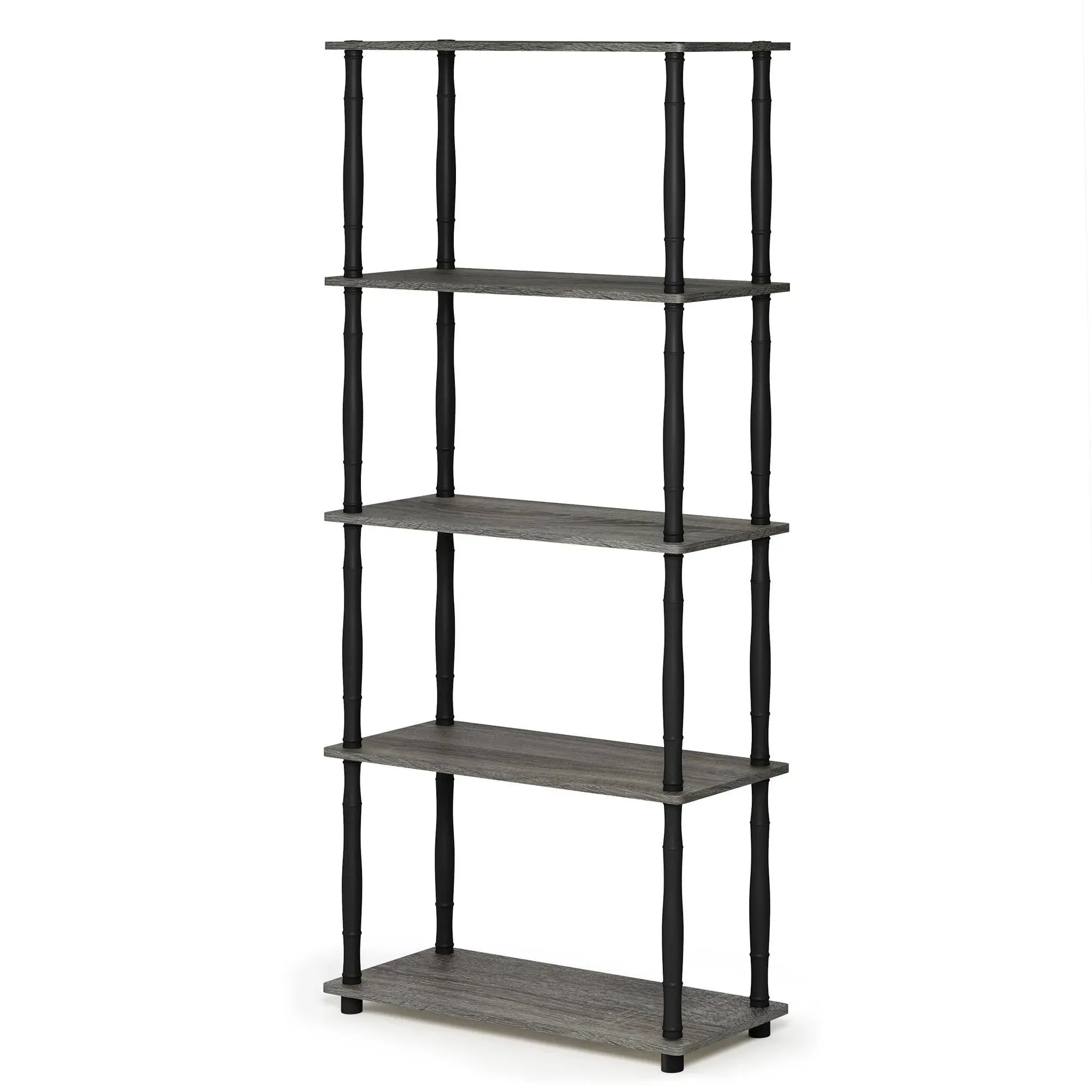 Furinno Turn-N-Tube 3-Tier Compact Multipurpose Shelf Display Rack, Classic, Espresso/Black