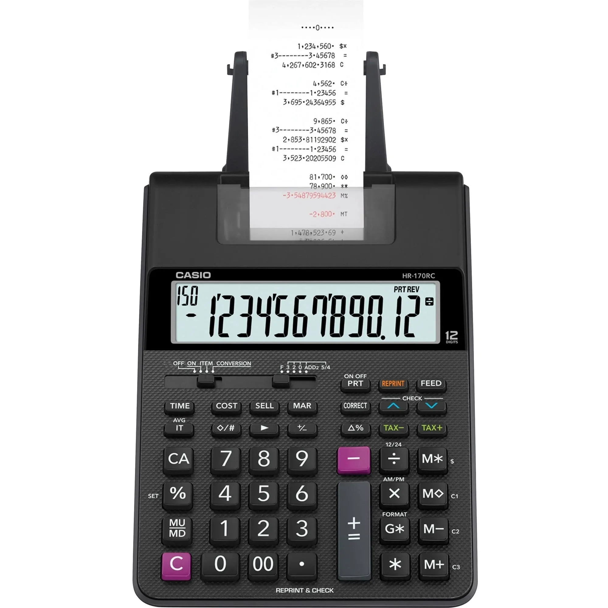 Casio Calculator, Desktop Printing, HR-170RC, Mini