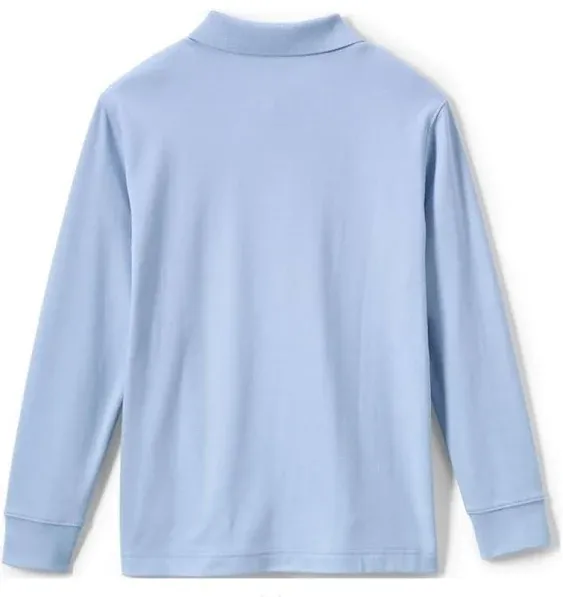 Lands' End Kids Long Sleeve Interlock Polo Shirt