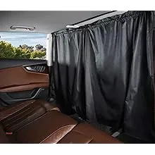 Car Divider Curtain Sun Shade, Removable Front Rear 