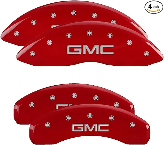 MGP 34217SGMCRD Gloss Red Caliper Covers for 19-21 GMC Sierra 1500