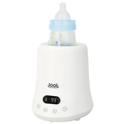 Jool Baby Products Baby Bottle Warmer - For Milk, Formula, Juice, Quick Heating & Stay Warm Modes, Time Chart, Grey, 0-24 Months