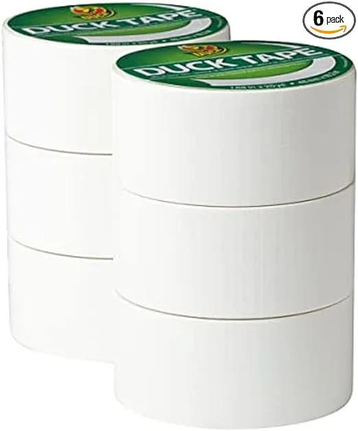 Duck Colored Duct Tape, 3" Core, 1.88" x 20 yds, White 1265015