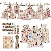 Christmas Elk Star Print Gift Bag 24Pcs Festival Gifts Party Christmas Decor