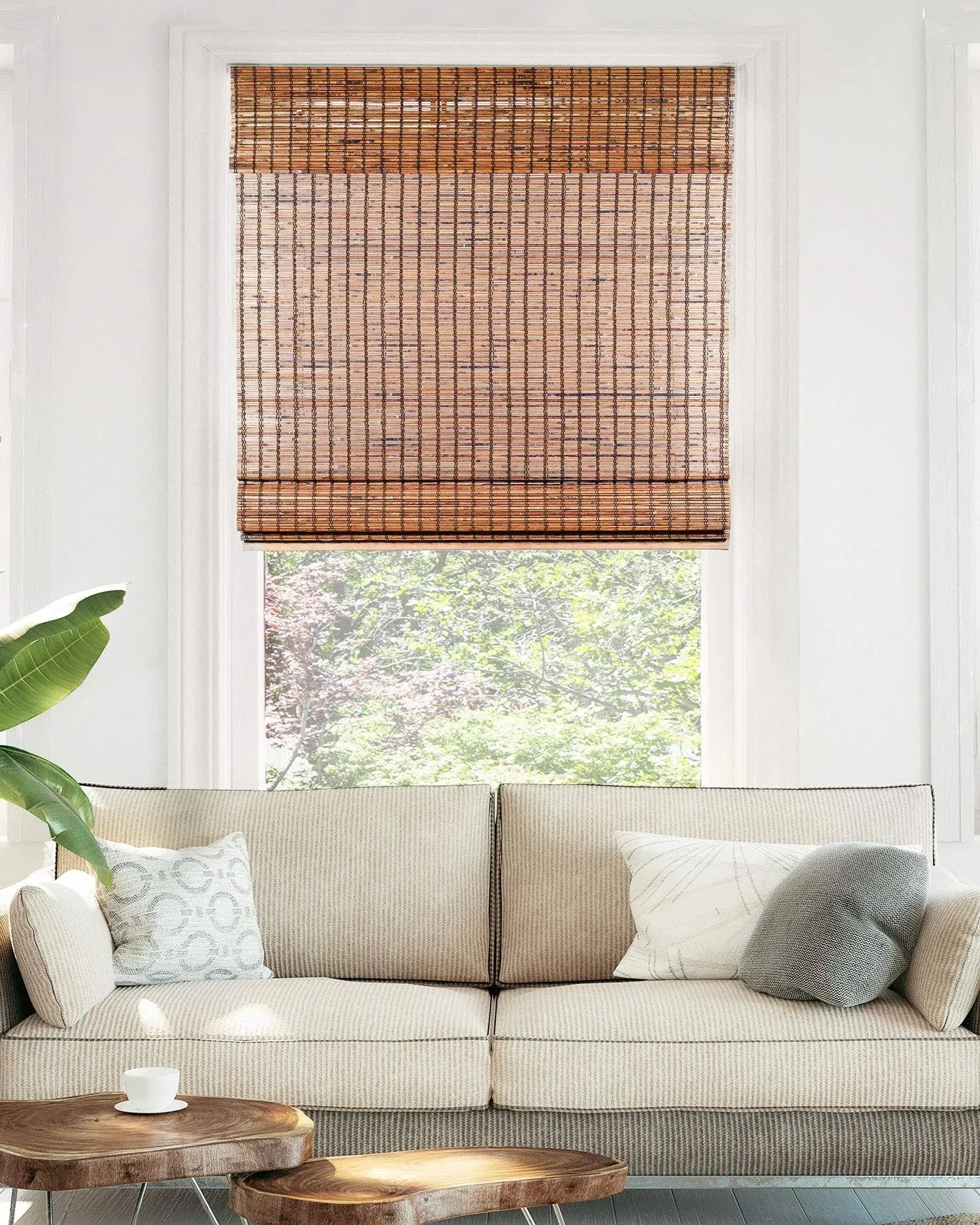 CHICOLOGY Bamboo Roman Shades Blinds