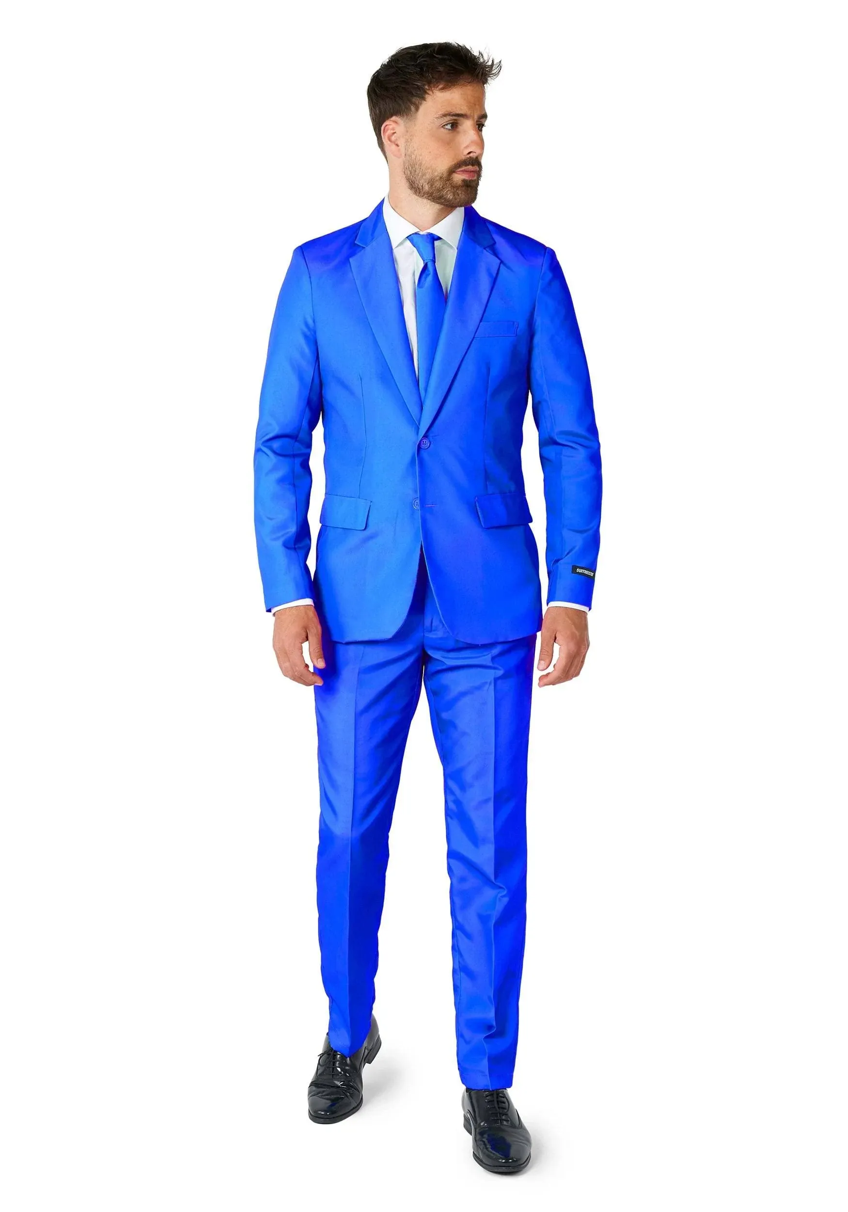 Suitmeister Men's Solid Blue Suit