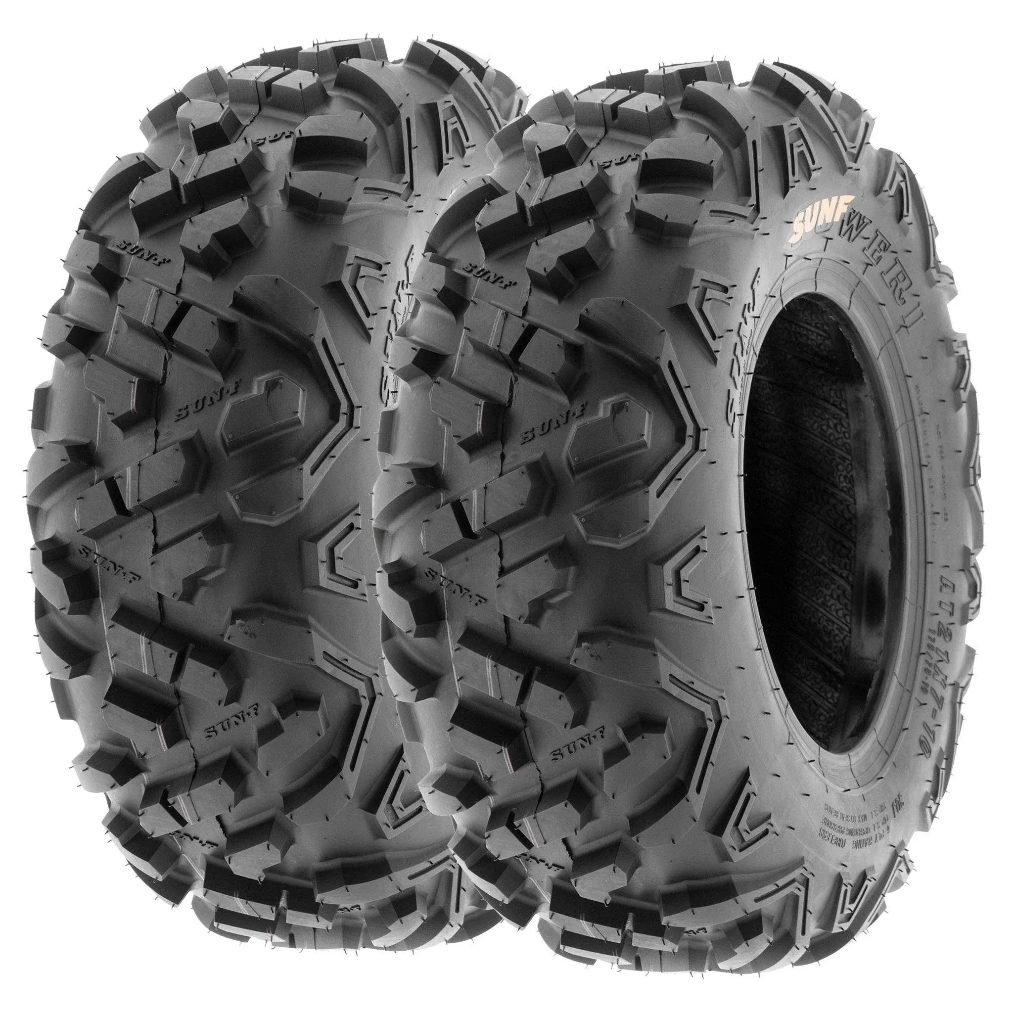 Pair of 2 SunF Power.II All-terrain ATV UTV Off Road Tires 20x10-8 20x10x8,6 ...