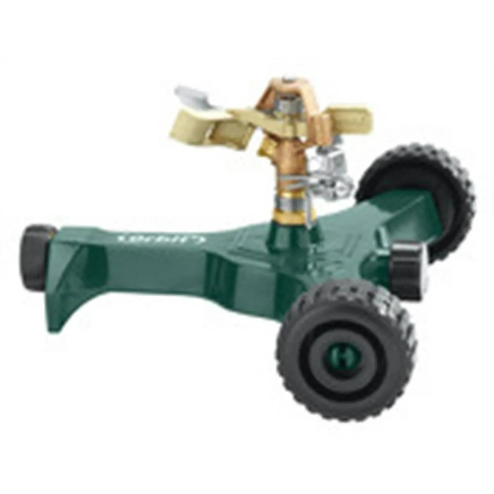 Orbit 56186N Brass Impact Sprinkler on Wheeled Base, Green