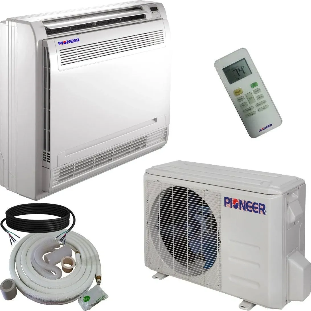 Pioneer 12,000 BTU SEER2 Ductless Mini-Split Inverter++ Energy-Star Air Conditioner Heat Pump System Full Set 230V