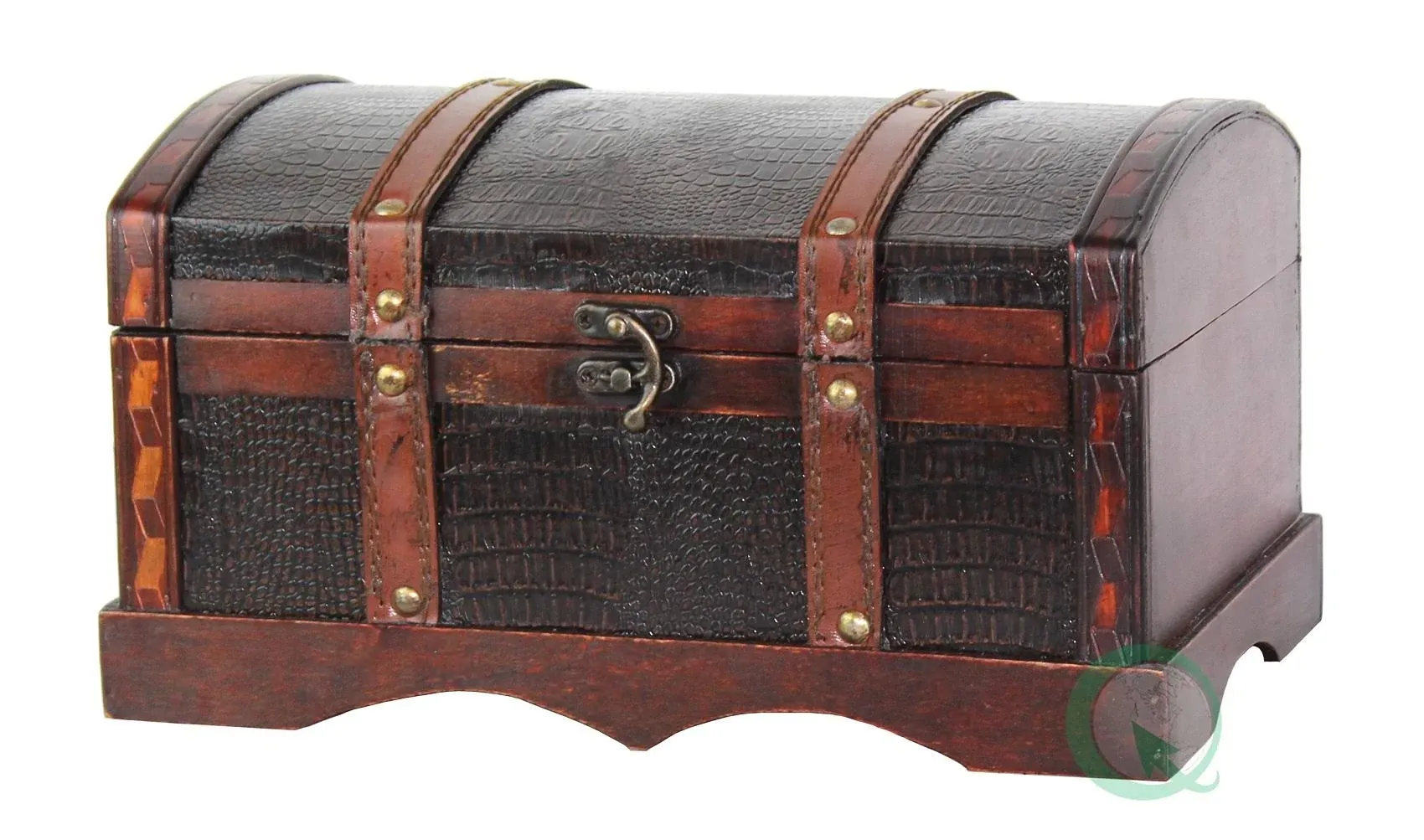 New Vintiquewise Leather Wooden Chest, QI003002  | eBay