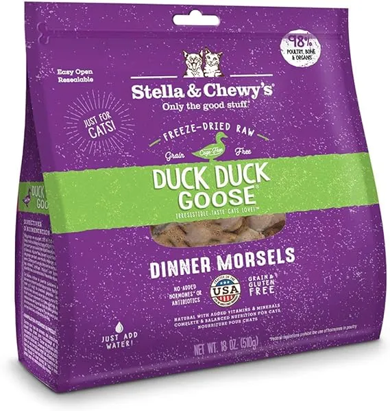 Stella & Chewy's Duck Duck Goose Freeze Dried Dinner Cat Food - 9 oz bag