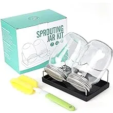 Sprouts growing kit Seed Sprouting Kit 6 Pcs, 2 Blackout Sleeves,2 Stainless....