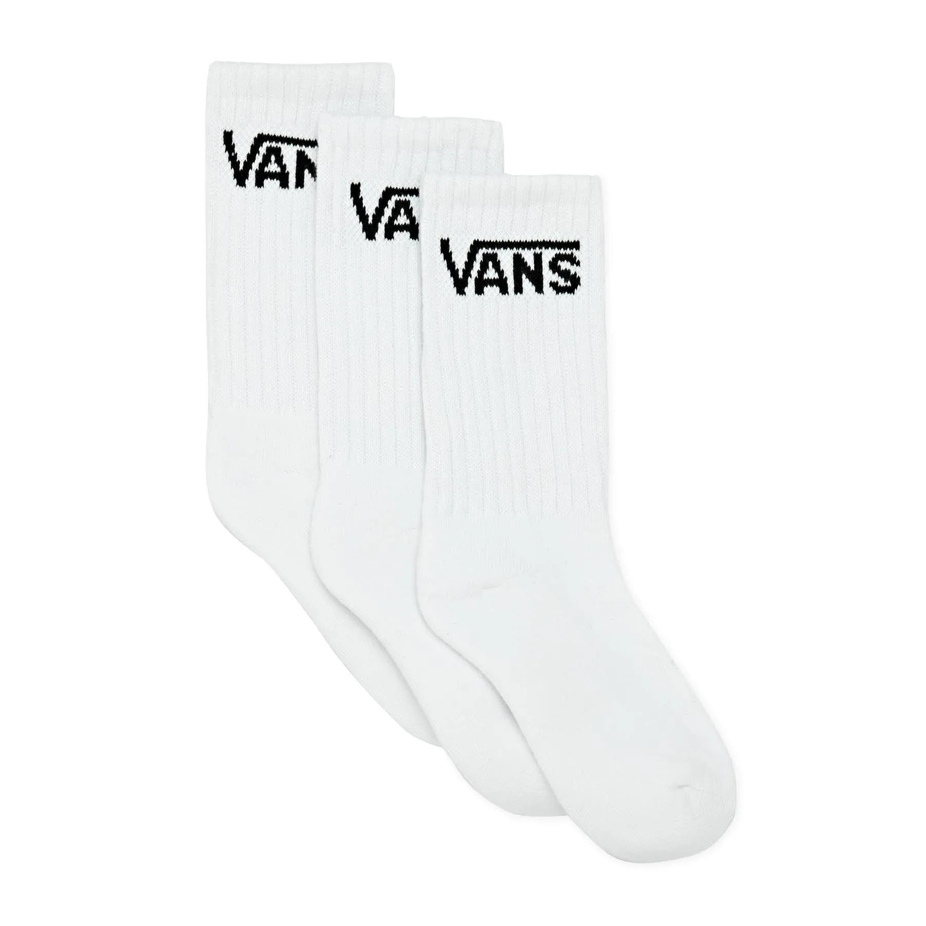 Vans Kids Boys Classic Crew Cut Socks Shoes 173360 White Size 10.0-13.5