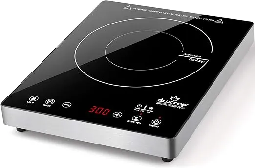 Duxtop 1800-Watt High End Full Glass Portable Touch Sensor Induction Cooktop Countertop Burner