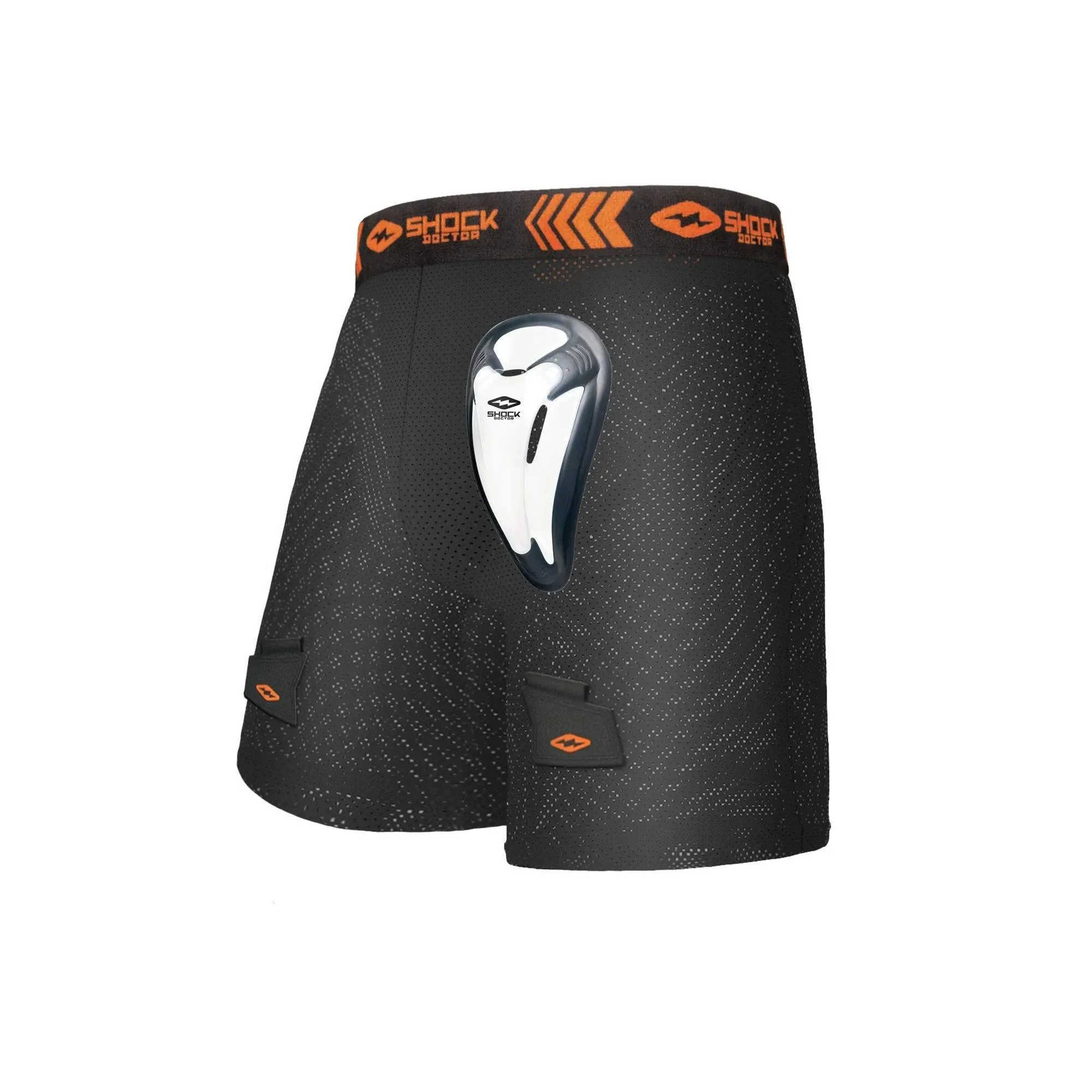 Shock Doctor Men's Loose Hockey Short with Bioflex Cup, Black / XS