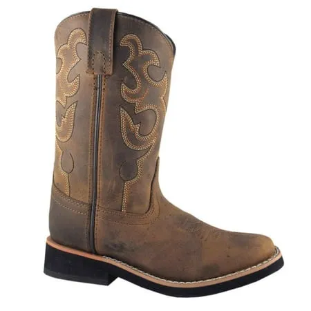 SMOKY MOUNTAIN BOOTS Kids Pueblo Western Boots Color: Dark Crazy Horse Size: 12.5 Width: R (3520C-12.5R)