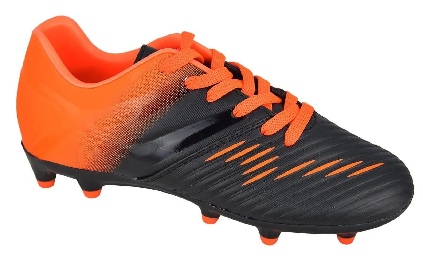 Vizari Liga Fg Soccer Shoes For Kids, Firm Ground Outdoor Soccer Shoes For Kids (13.5, Black/Orange)