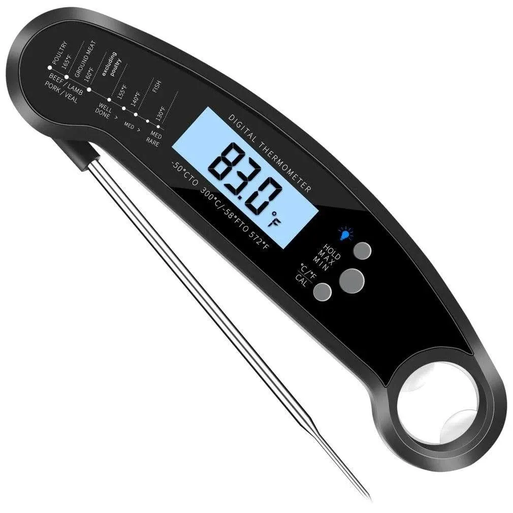 Lonicera Digital Meat Thermometer for Food Cooking. Waterproof & Instant Read for Kitc