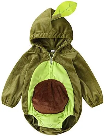 Merqwadd Unisex Toddler Baby Halloween Avocado Costume Cute Velvet Costumes Outfits