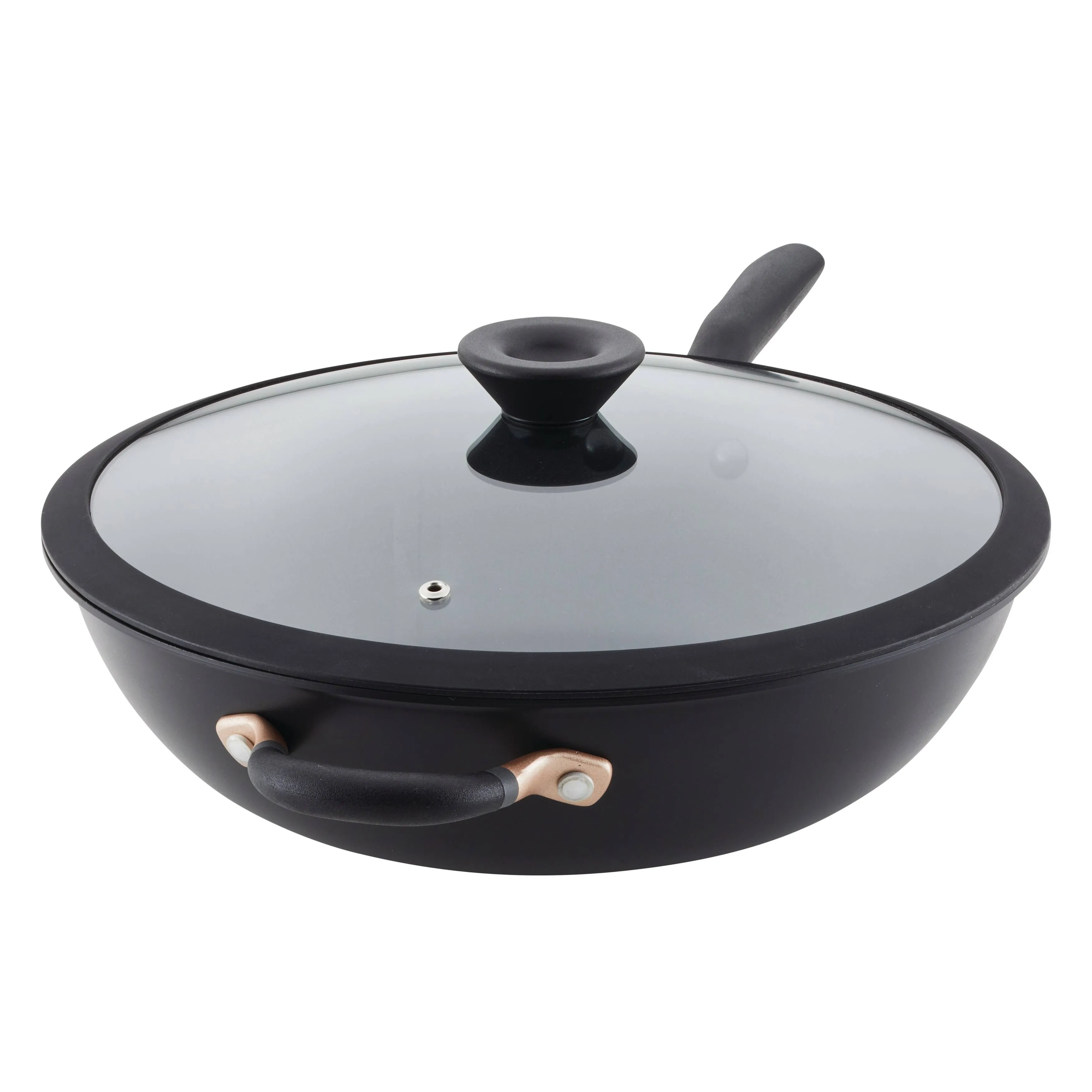 Meyer Accent Series 12.75" Stir Fry Wok with Handle and Lid