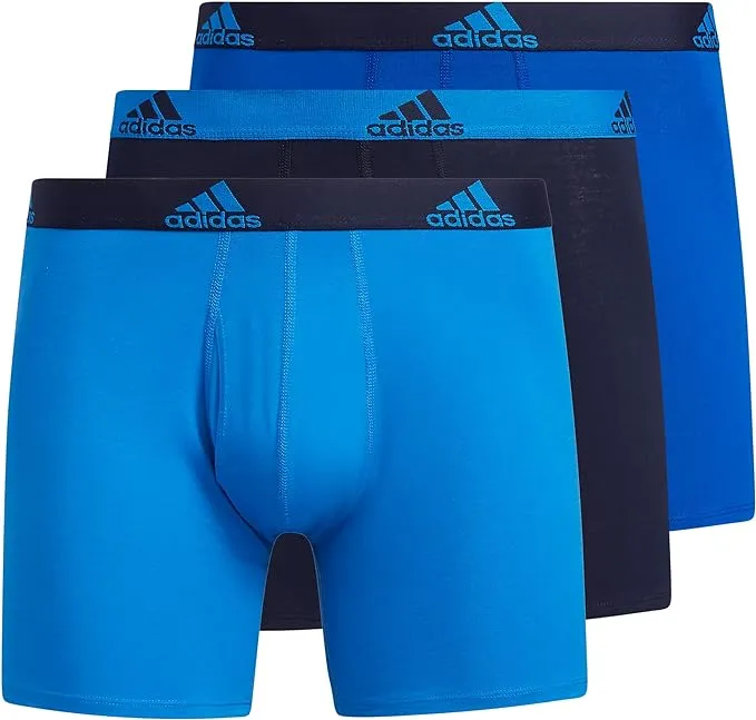 Adidas Performance Stretch Cotton Boxer Briefs Underwear 3-Pack Men&#039;s Size XL