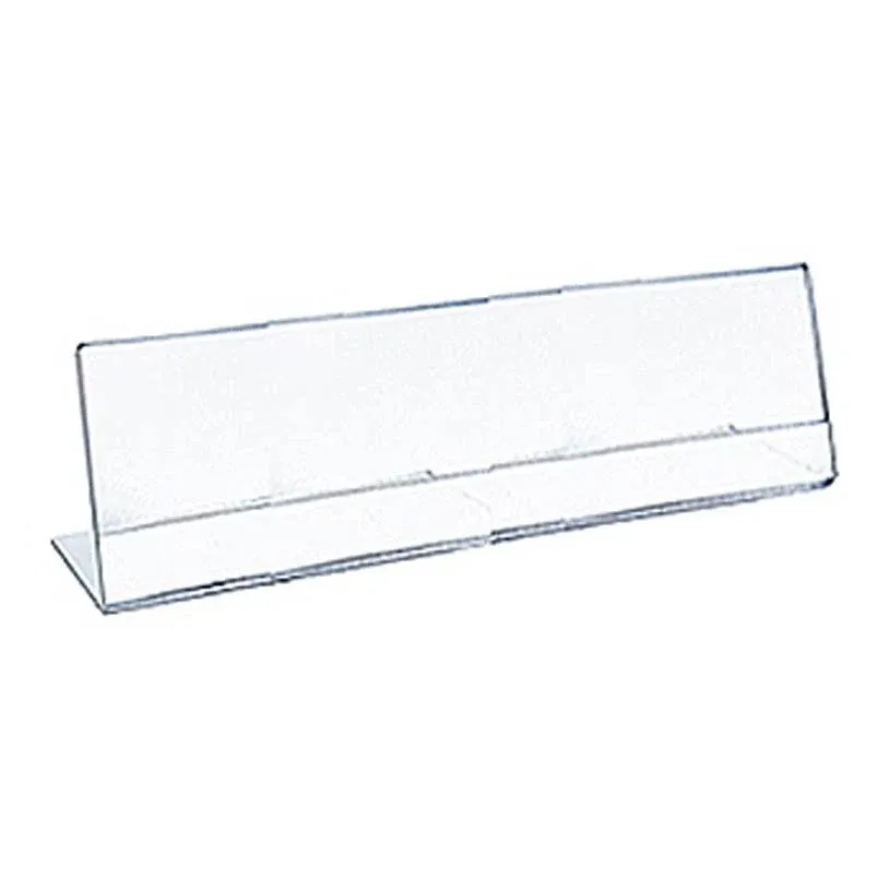 Azar 112702 6 inch W x 2 inch H L-Shaped Acrylic Sign Holder, 10Pack