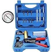 DASBET Hand Held Vacuum Pump Tester Set Vacuum Gauge and Brake Bleeder Kit for Automotive