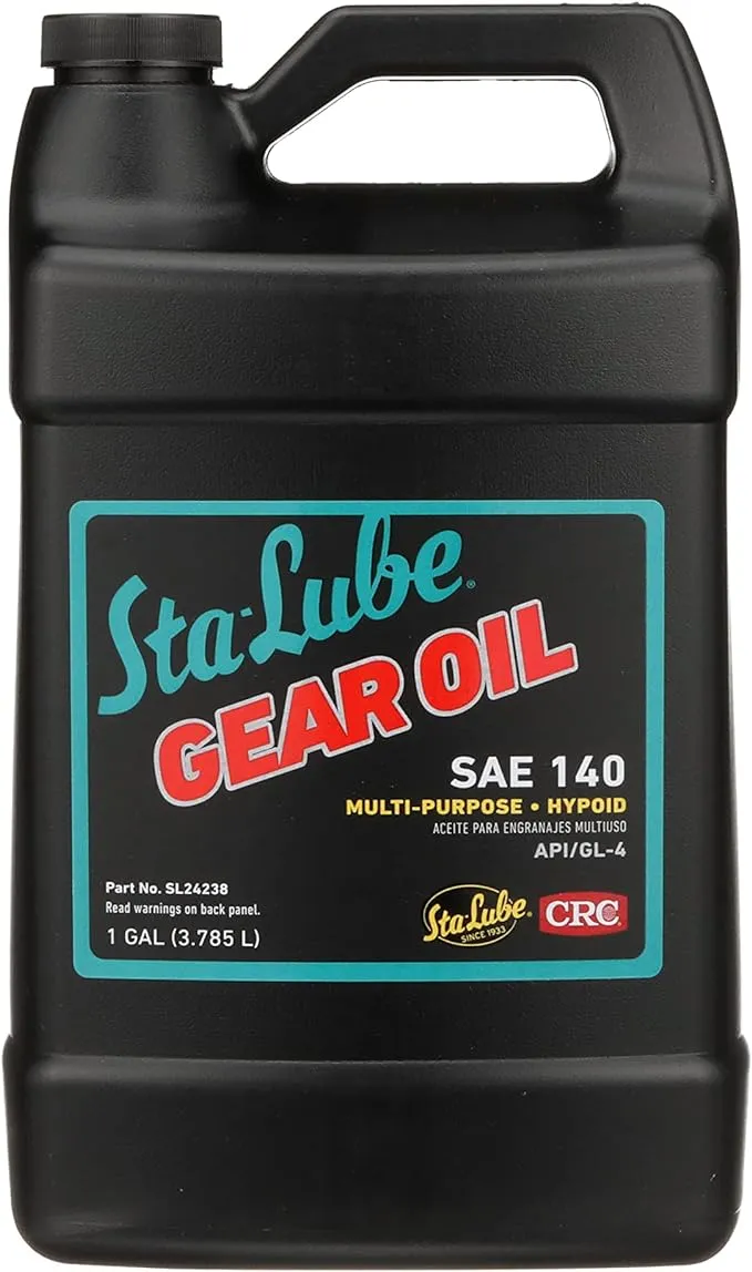 Sta-Lube GL-4 Multi-Purpose Gear Oil SAE 140 SL24238 – 1 Gallon Hypoid Gear Oil w/High-Temperature Properties