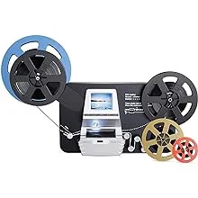 8mm & Super 8 Film to Digital Converter, Film Scanner Digitizer with 2.4" Screen, Convert 3” 5” 7” 9” Reels into 1080P Digital MP4 Files,Sharing & Saving on 32GB SD Card