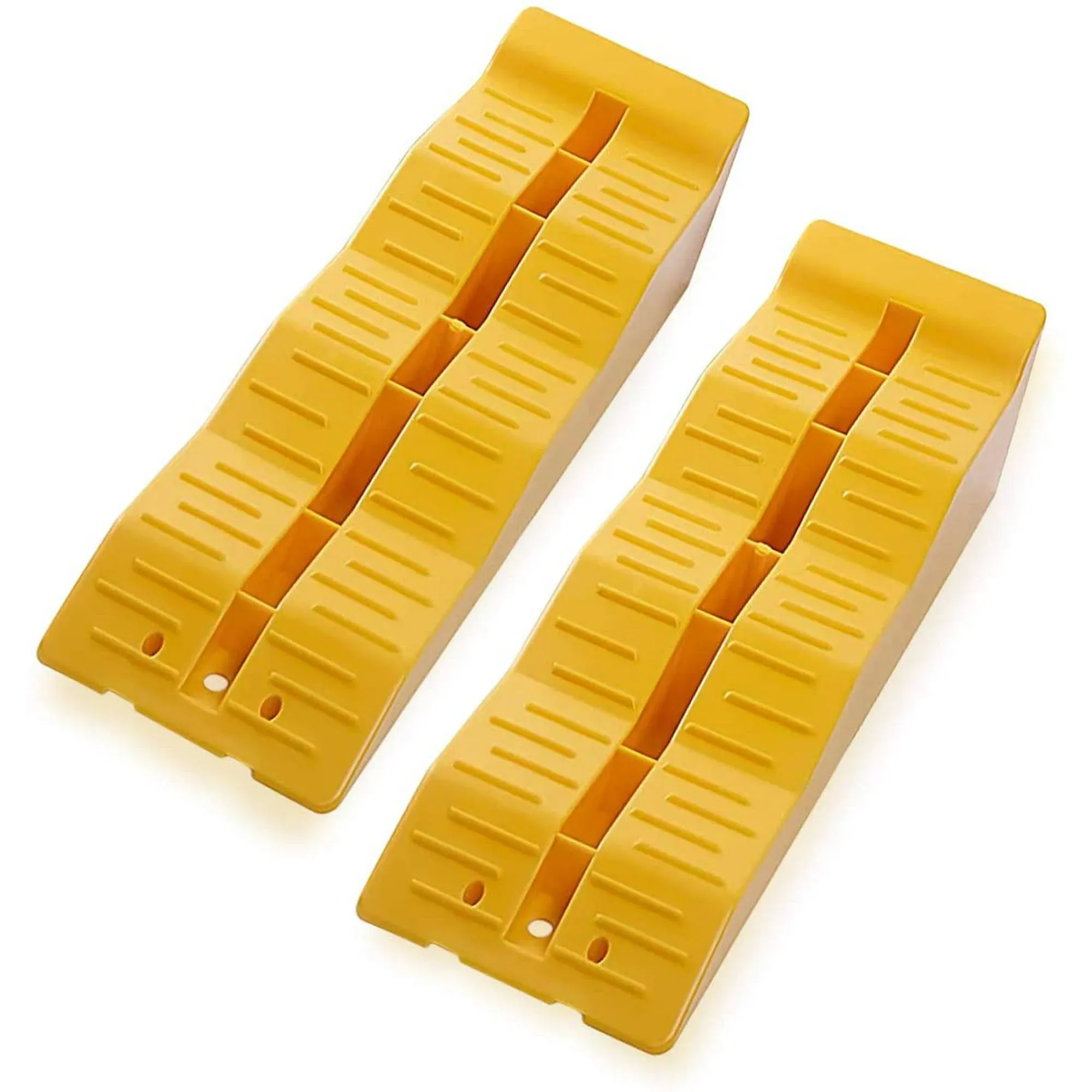 Zone Tech TS0007 3 Level Car Wheel Ramp, Yellow