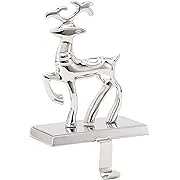 Birdrock Home Reindeer Stocking Holder for Mantle for Holidays