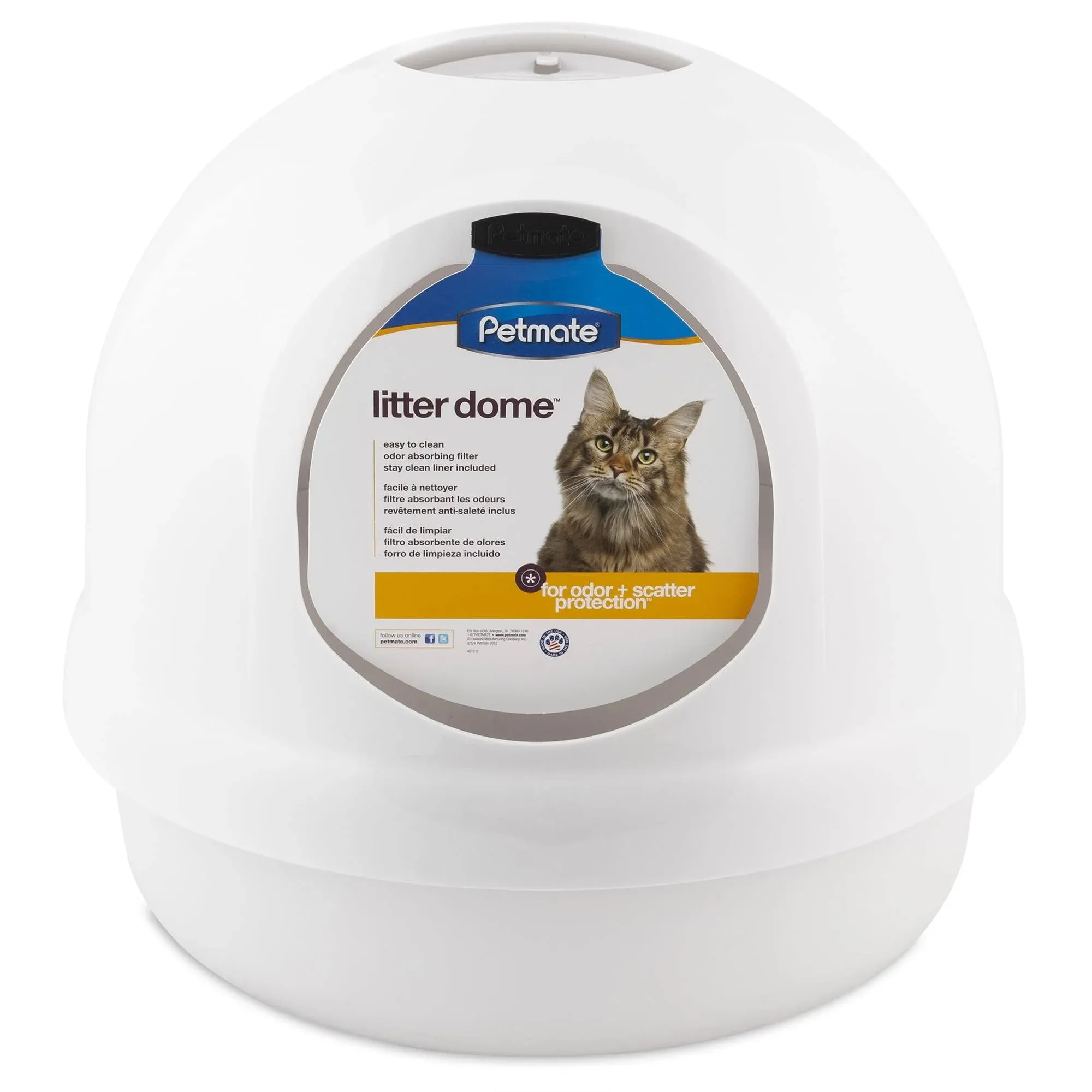 Petmate Booda Dome Cat Litter Pan, Pearl