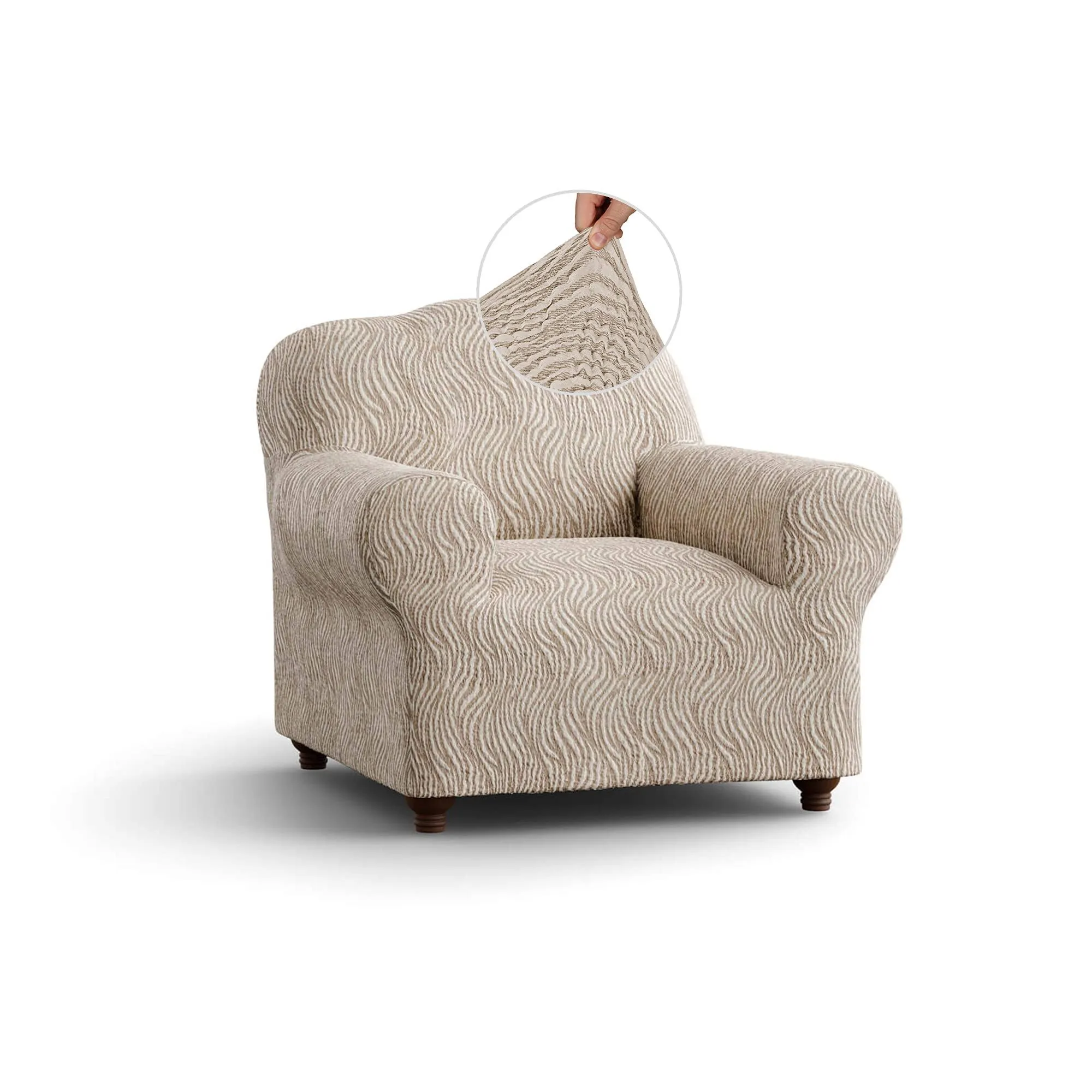 PAULATO by GA.I.CO. Chair Cover - Armchair Slipcover - Cotton Fabric Slipcover ...