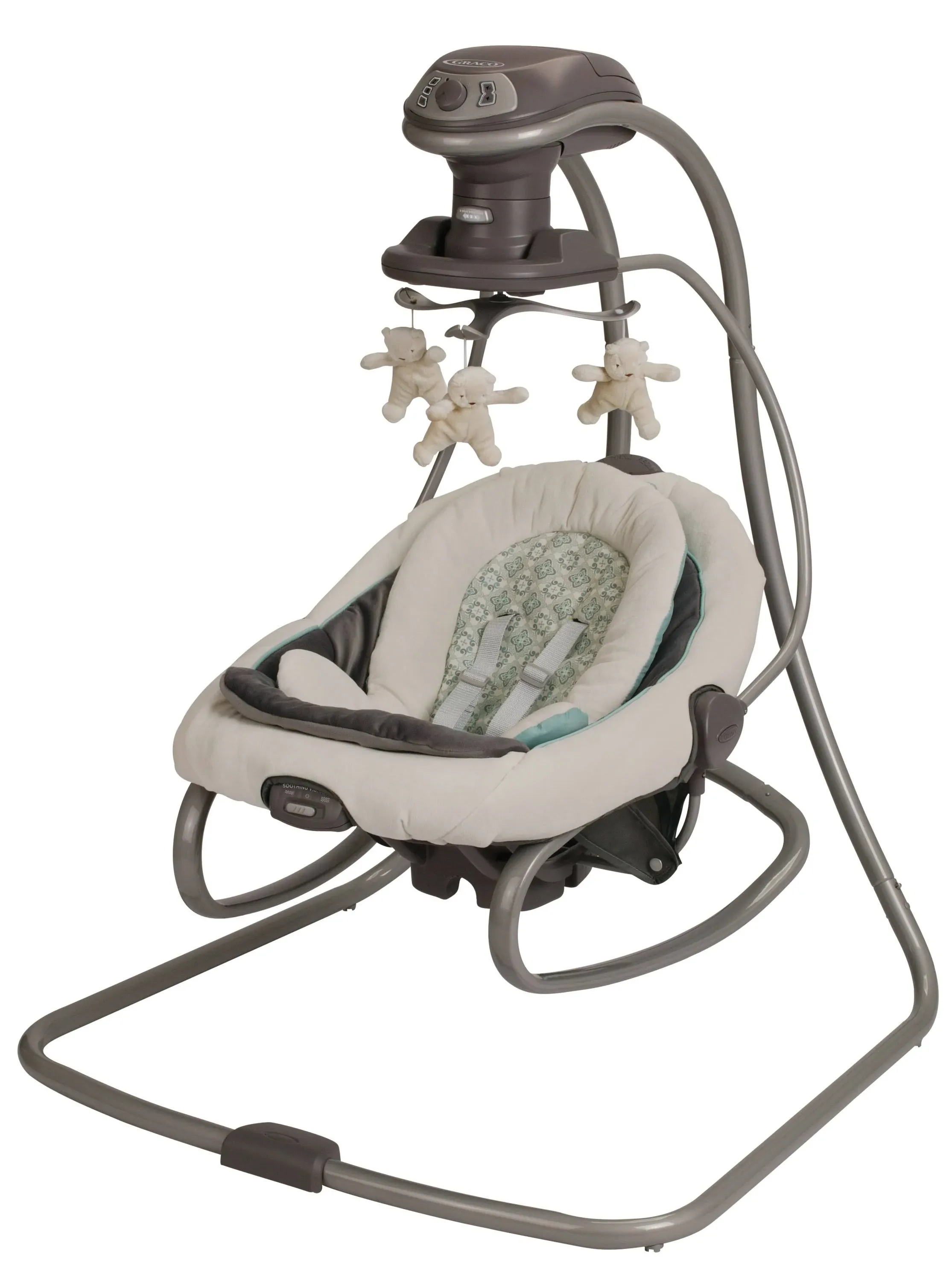 Graco DuetSoothe Baby Swing and Rocker, Grey, Infant