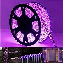 Toodour LED Rope Lights Outdoor, 100ft 720 LED Purple Halloween Tube Lights, ...