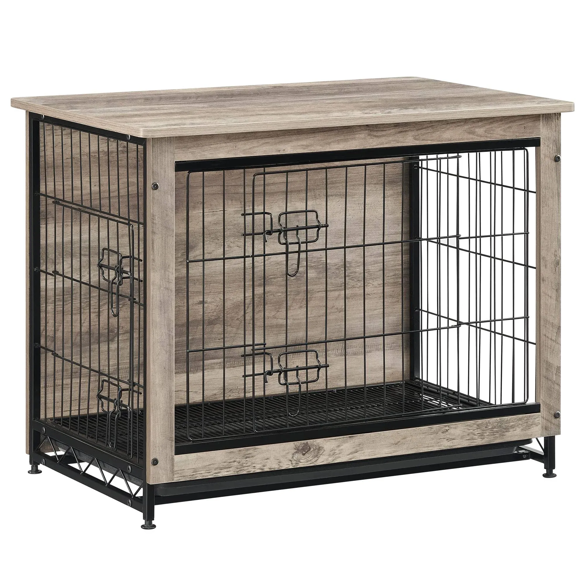 Feandrea Dog Crate Furniture Side End Table Modern Kennel for Dogs I