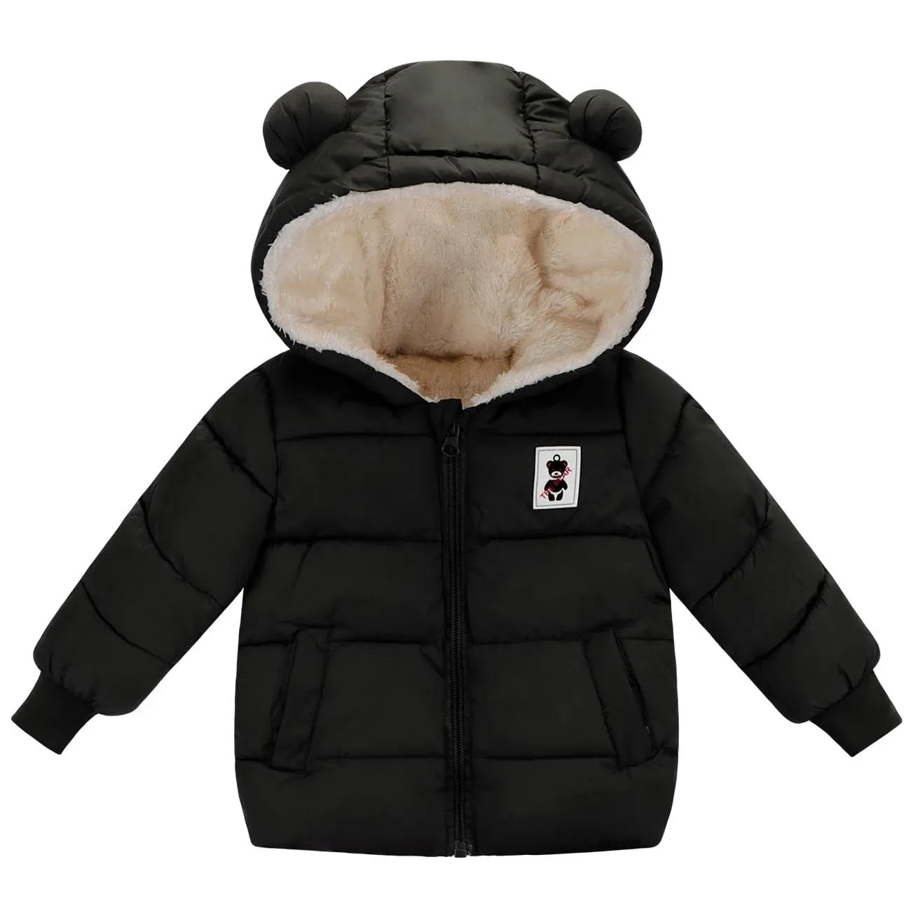 Fumdonnie Newborn Baby Girls Fleece Outerwear Jacket Toddler Winter Coat Infant 